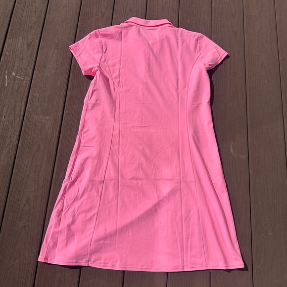 🆕 Lilly Pulitzer Frida Scallop Polo Dress UPF 50+ Rousseau Pink With Shorts - Picture 9 of 10